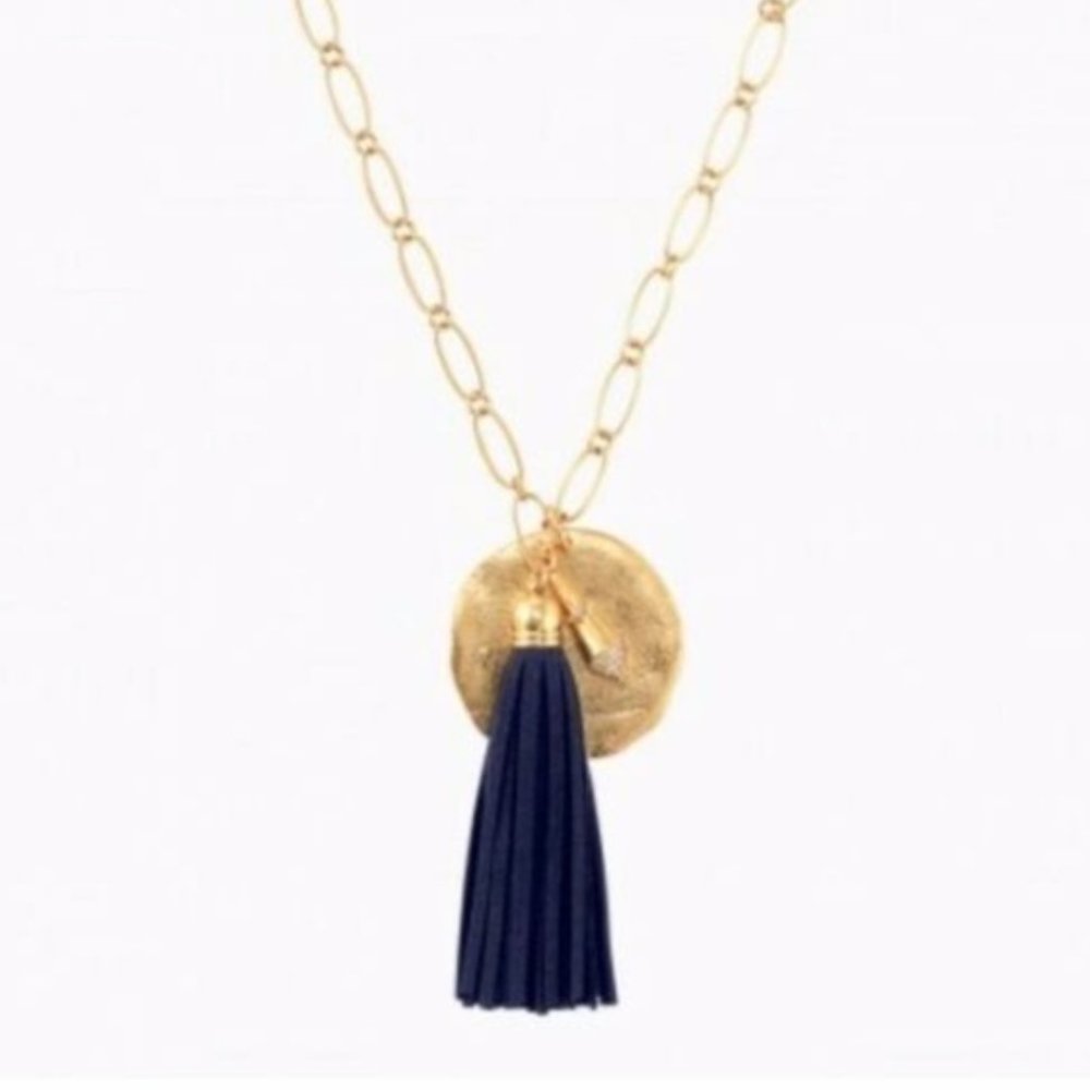 Stella & Dot | Gold Carla Tassel Pendant Necklace Retired - Picture 2 of 13
